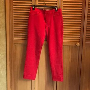 Banana Republic Red “Sloan” Ankle Pants